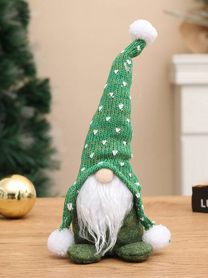 Weihnachts-Plüsch-Elfe, weißer Bart, Pom-Pom, Rudolph-Puppe