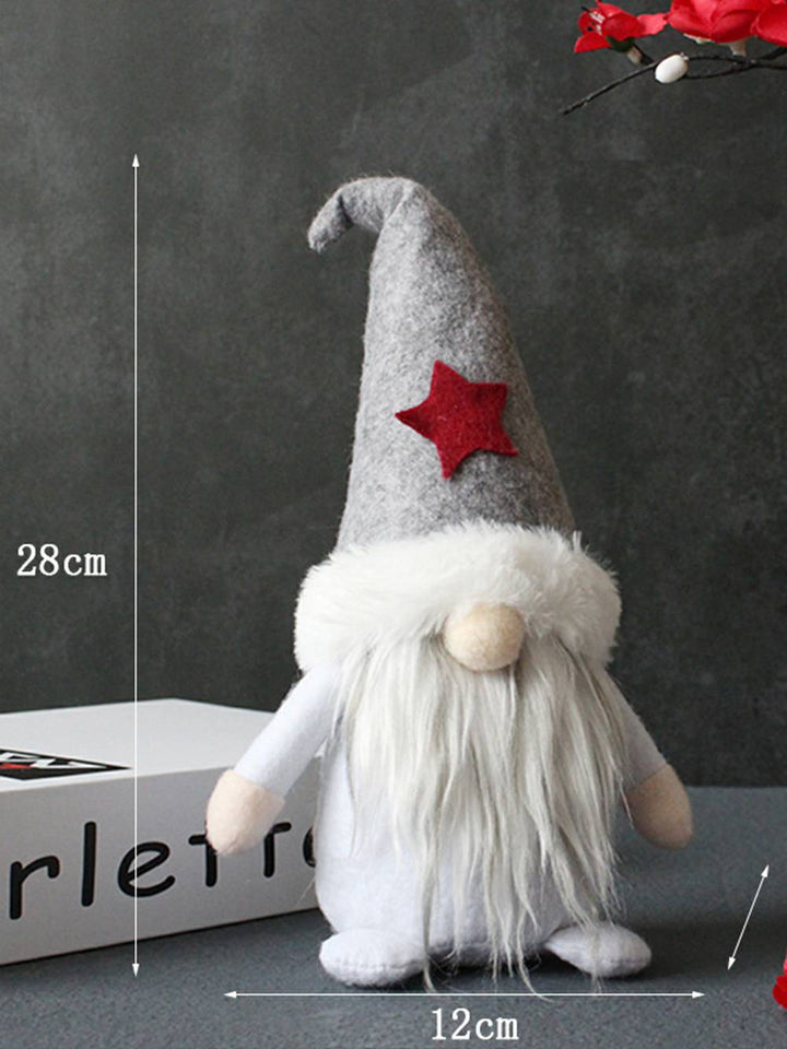 Trójkolorowy kapelusz Snowflake Love Nordic Gnome Pluszowy wystrój