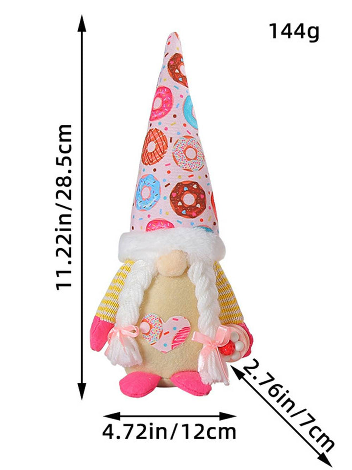 Świąteczna pluszowa lalka Elf Donut Party Gnome