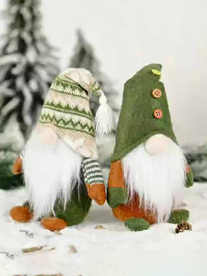 Cute Green Diamond Fringe Sweater Hut Plüsch Gnome