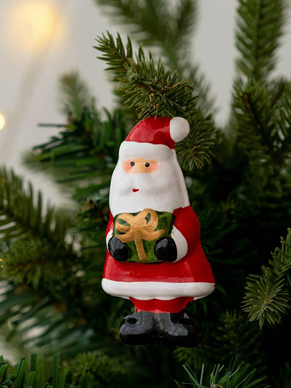 Keramische Kerstkrans Sneeuwvlok Hangende Ornamenten