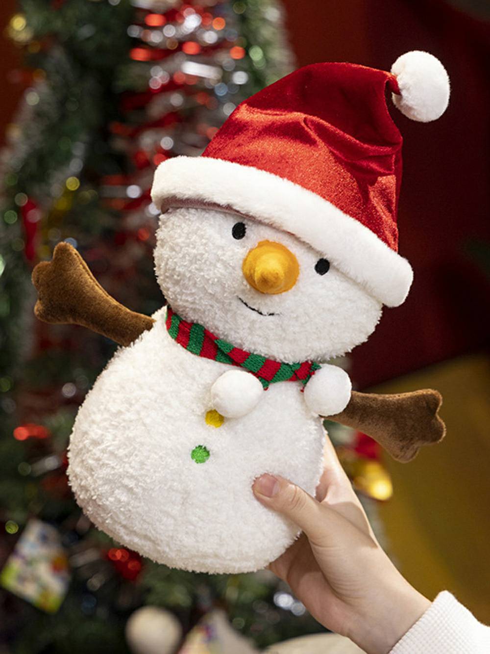Christmas Snowman leketøy iført skjerf