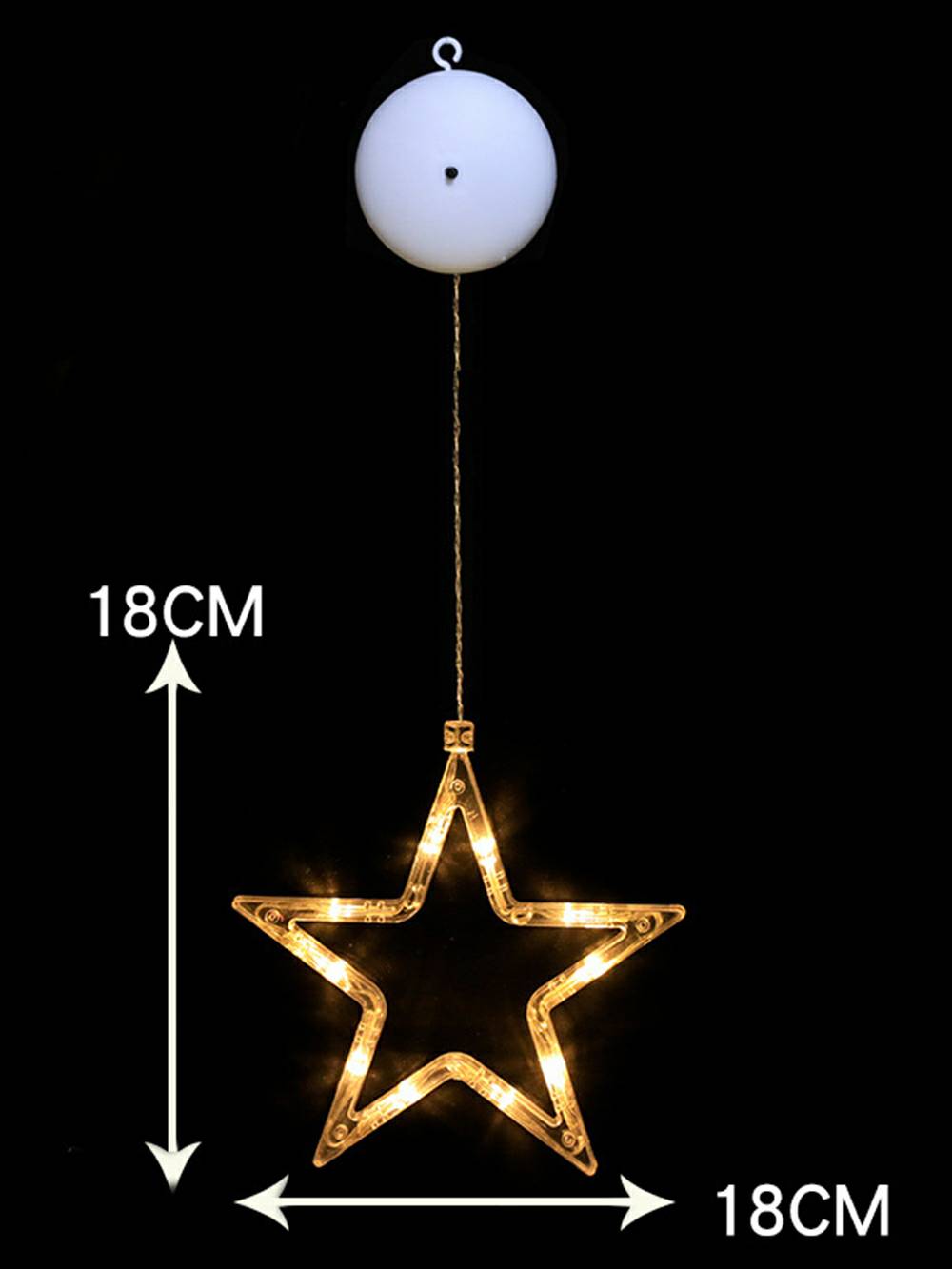 Chrëschtdag Saugbecher Light Star-shaped Chrëschtdag Tree LED Luuchten