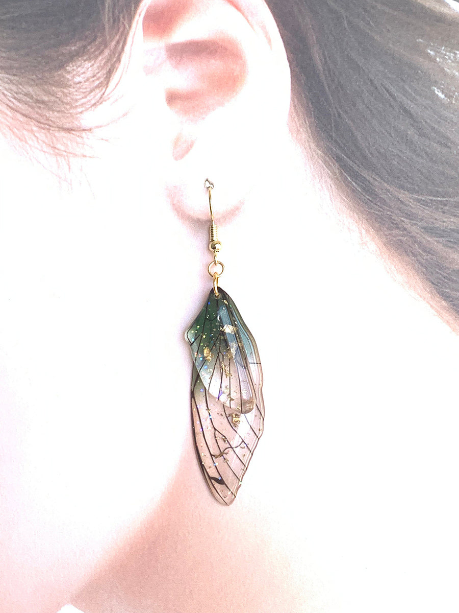 Butterfly Wing Örhängen - Crystal Fairy Wing