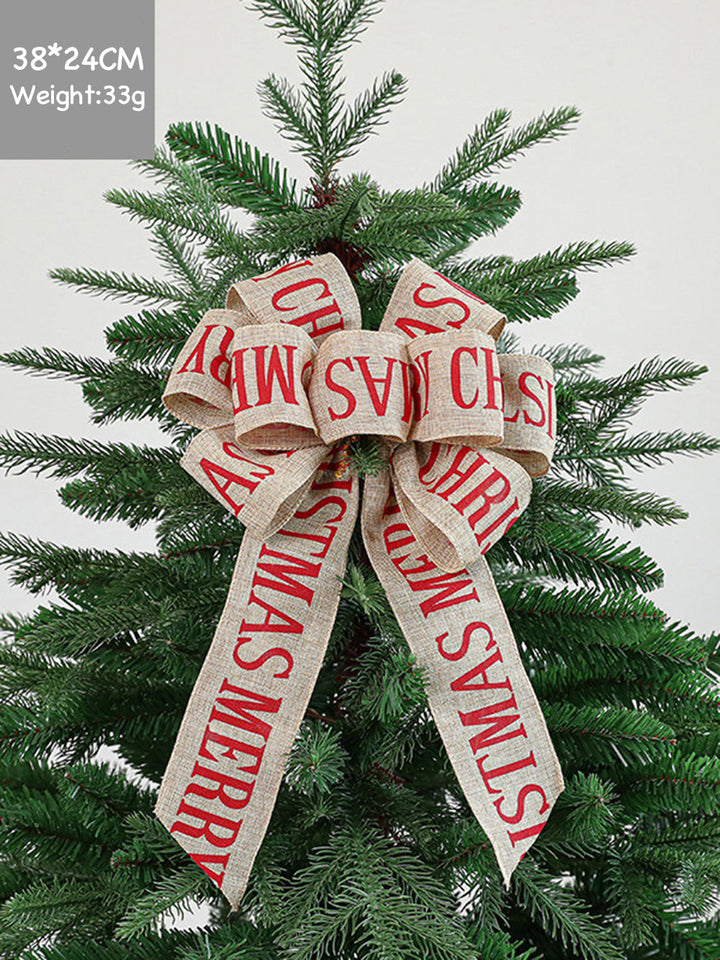 Weihnachtsbaum-Dekoration mit Schleife aus Stoff