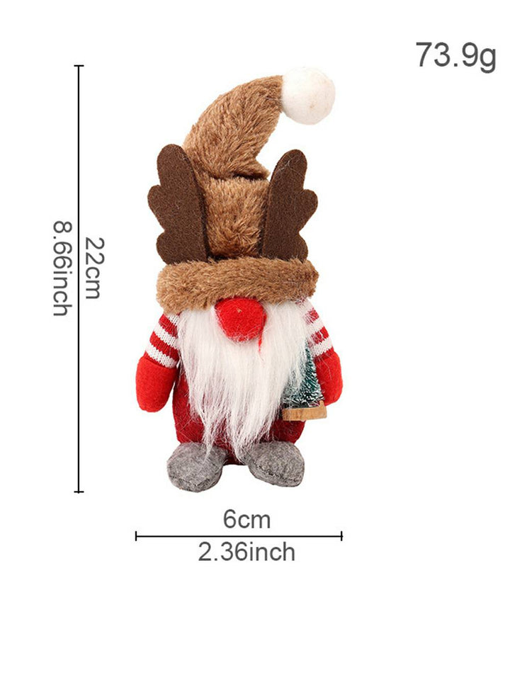Chrëschtdag Pom-Pom Elf Rudolph Doll