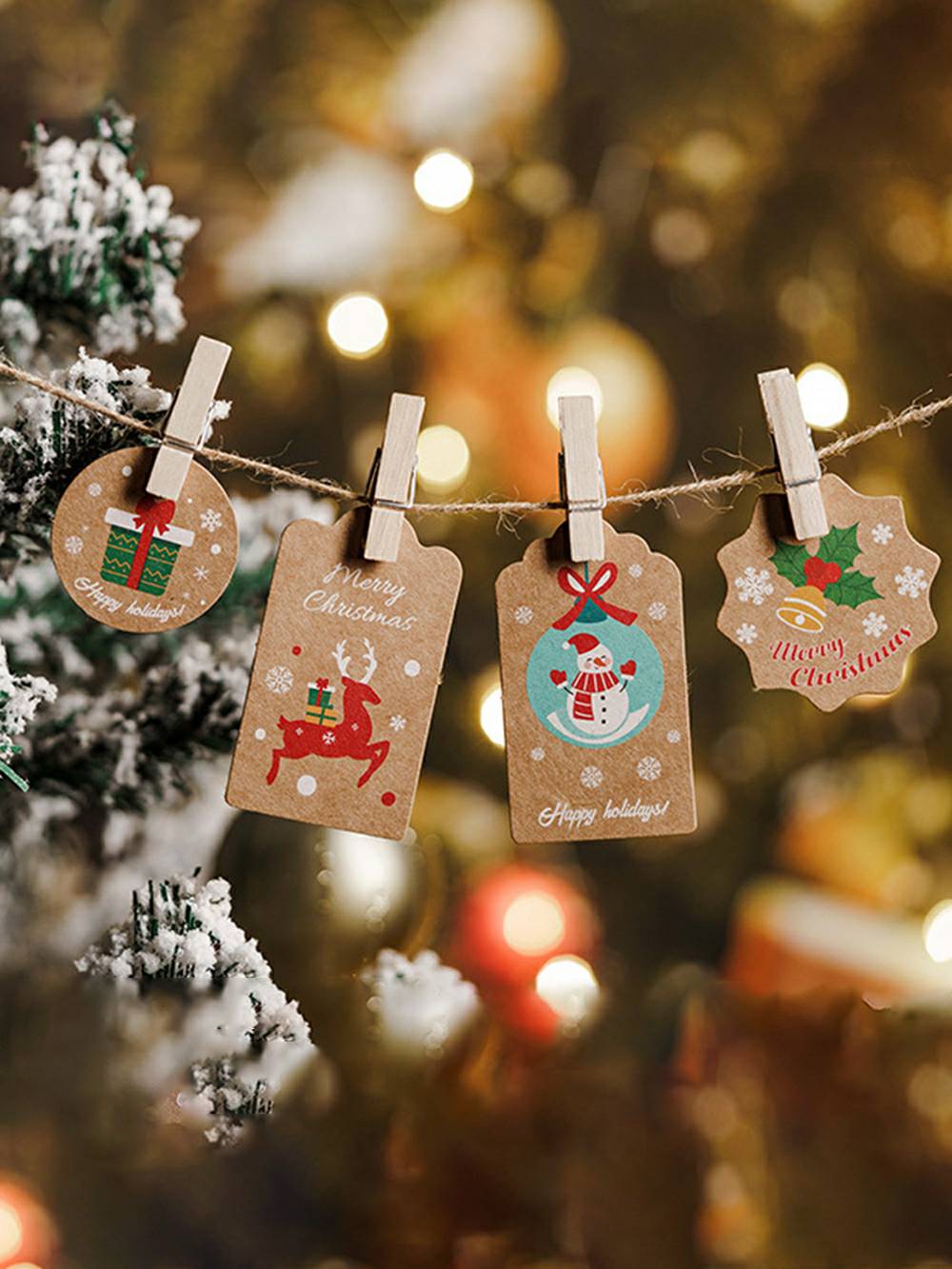 Etichette per decorazioni natalizie - Carta regali per le feste