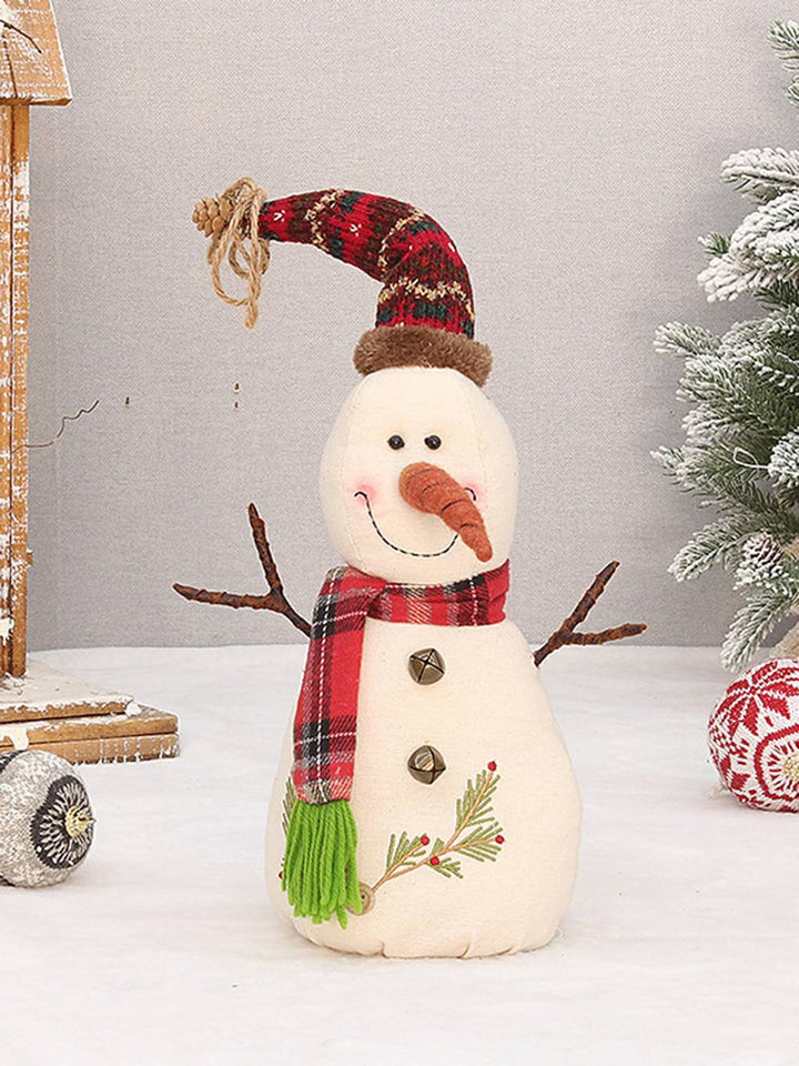 Poupée bonhomme de neige, décoration de fenêtre, ornements artisanaux de noël