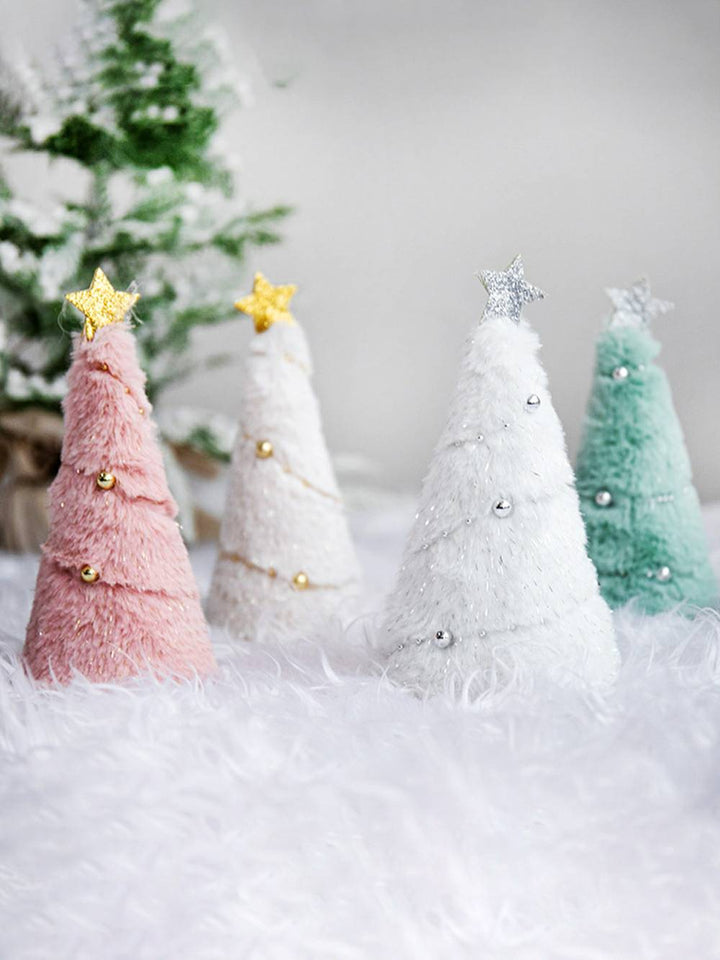 Adorable adorno de árbol de Navidad con forma de ángel de peluche