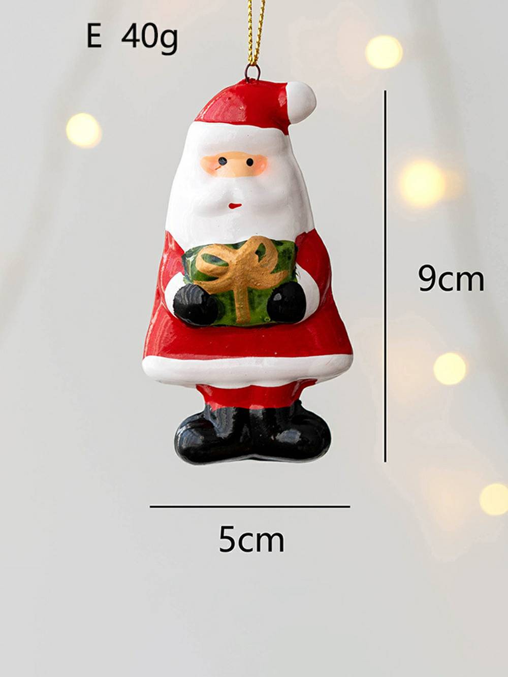 Keramický Santa věnec sněhová vločka závěsné ozdoby