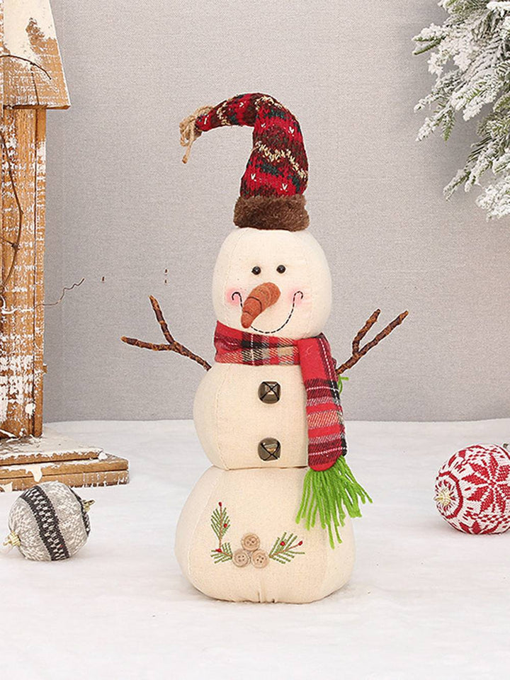 בובת איש שלג קישוט חלון בובת קישוטי חג המולד קרפט