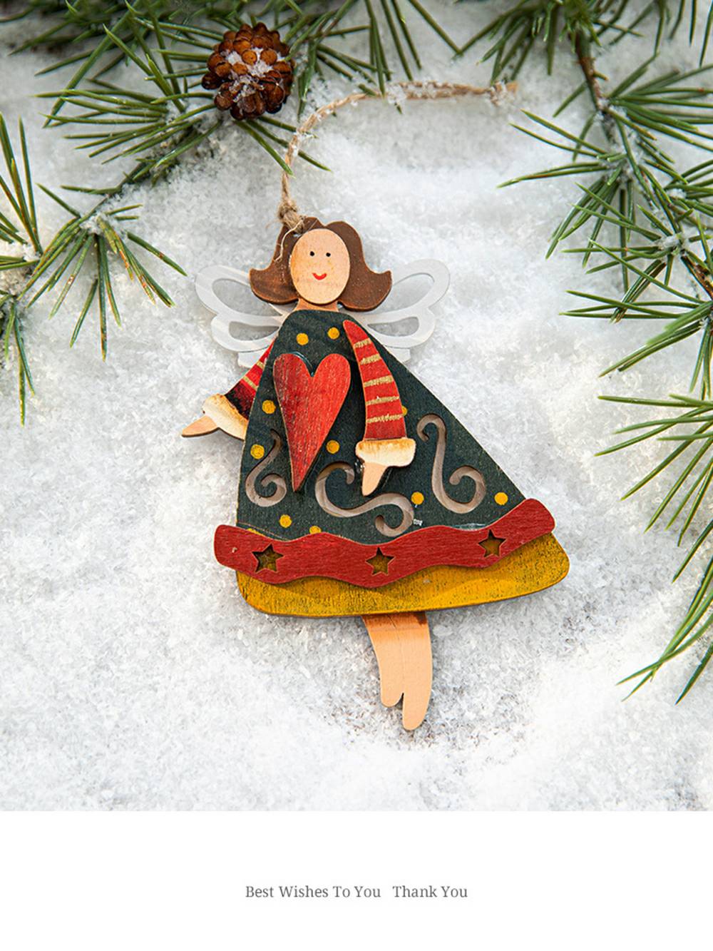 Creative Christmas Angel Doll Painted Hanging Decoration