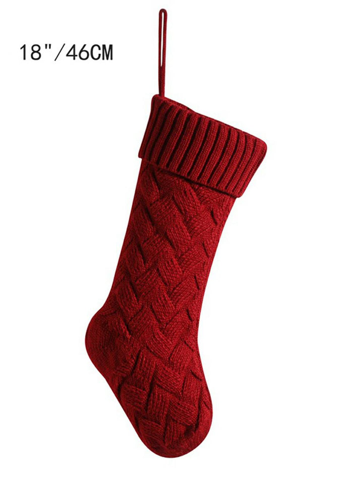 Christmas Knitted Stocking Party Hanging Gift Bag