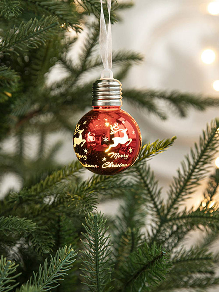 Décoration suspendue créative d'ampoule galvanisée de boule de Noël