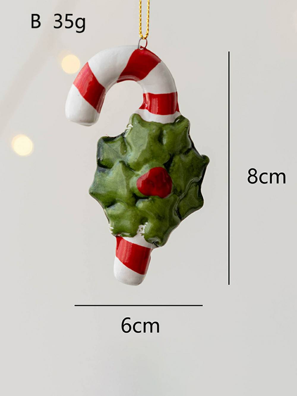 Adornos colgantes de copo de nieve de corona de Papá Noel de cerámica