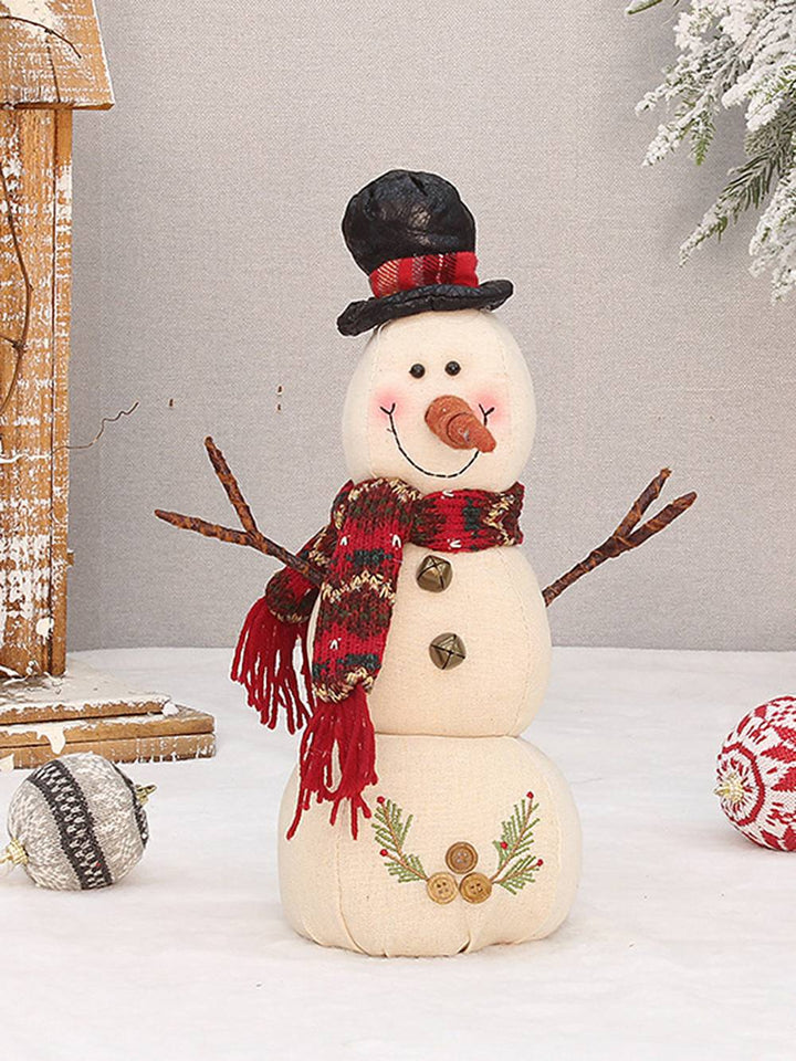 Muñeco de nieve decoración ventana muñeca adornos artesanía navideña