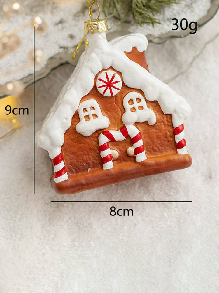 Dřevěný perníkový panáček - Vánoční dekorace sobí vločka