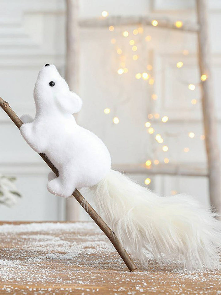 Ornamento natalizio con renna e pupazzo di neve