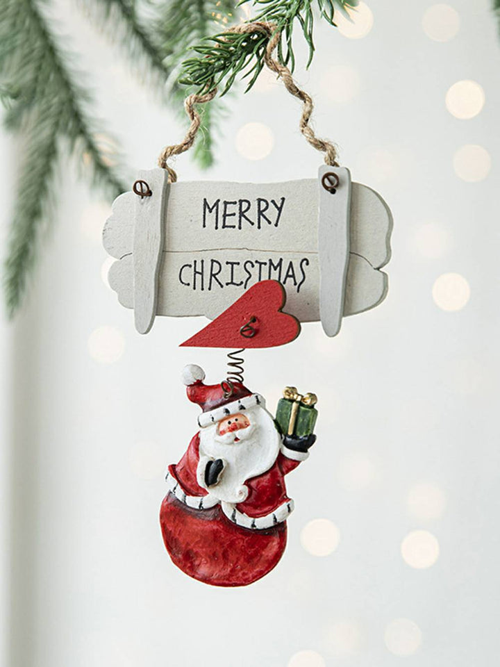 Vintage Hand-painted Wooden Resin Ornaments