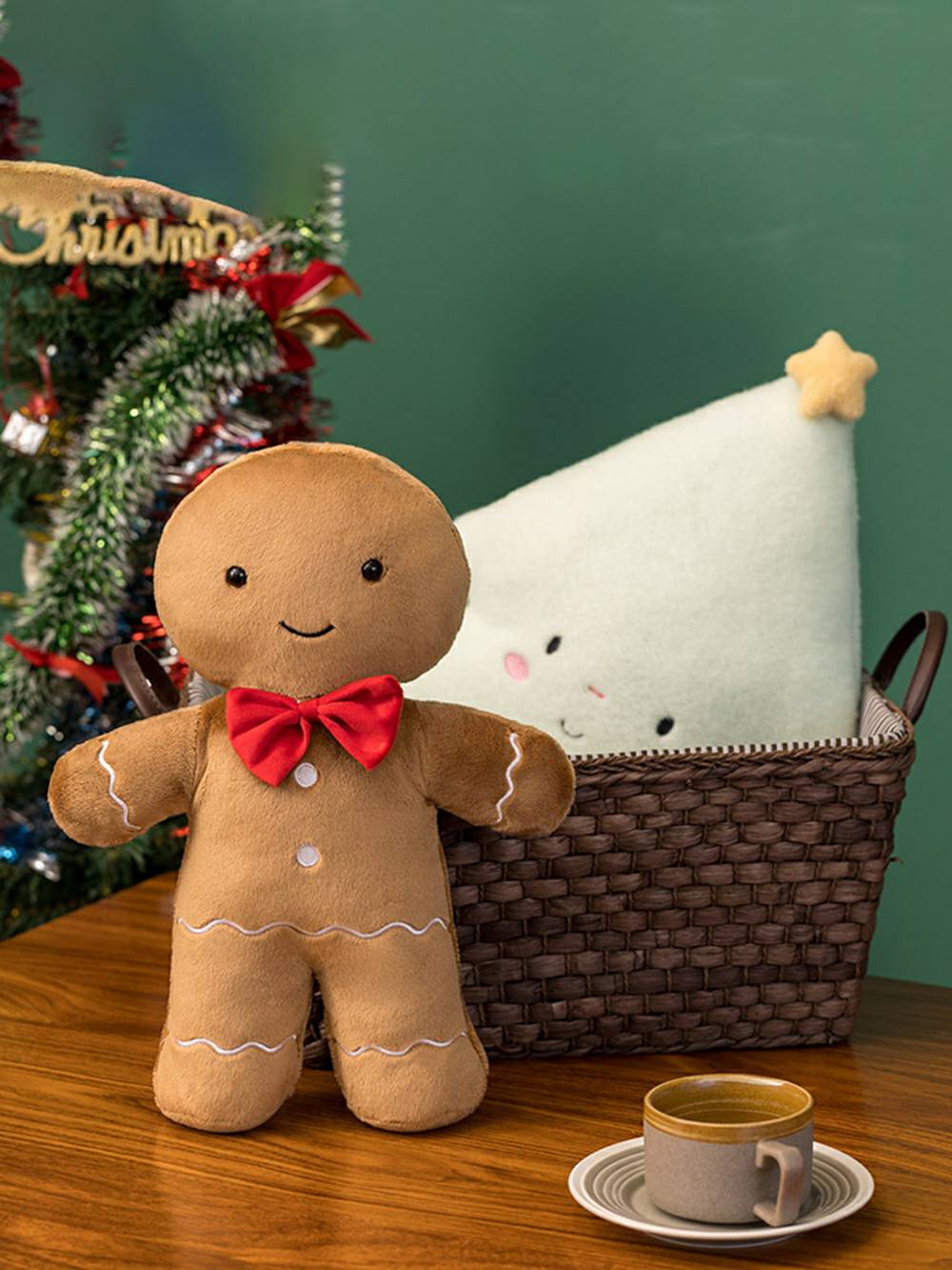 Kerst Gingerbread Man Candy House knuffel