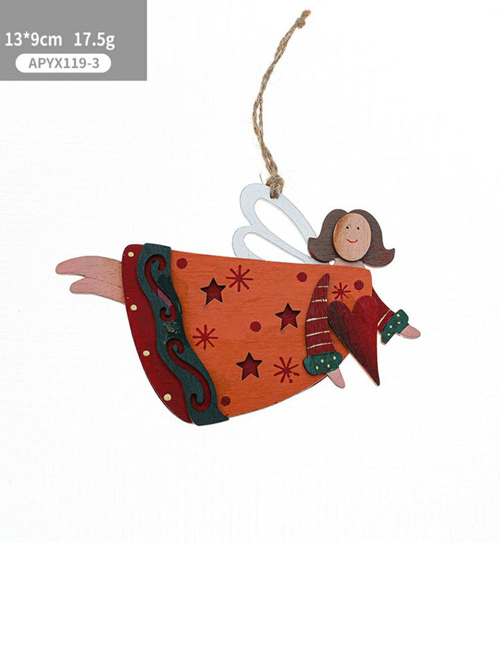 Creative Christmas Angel Doll Painted Hanging Decoration