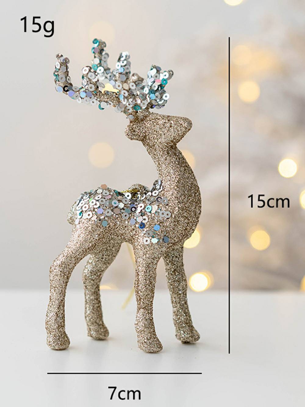 Sparkling Samt Reindeer Häng Ornament