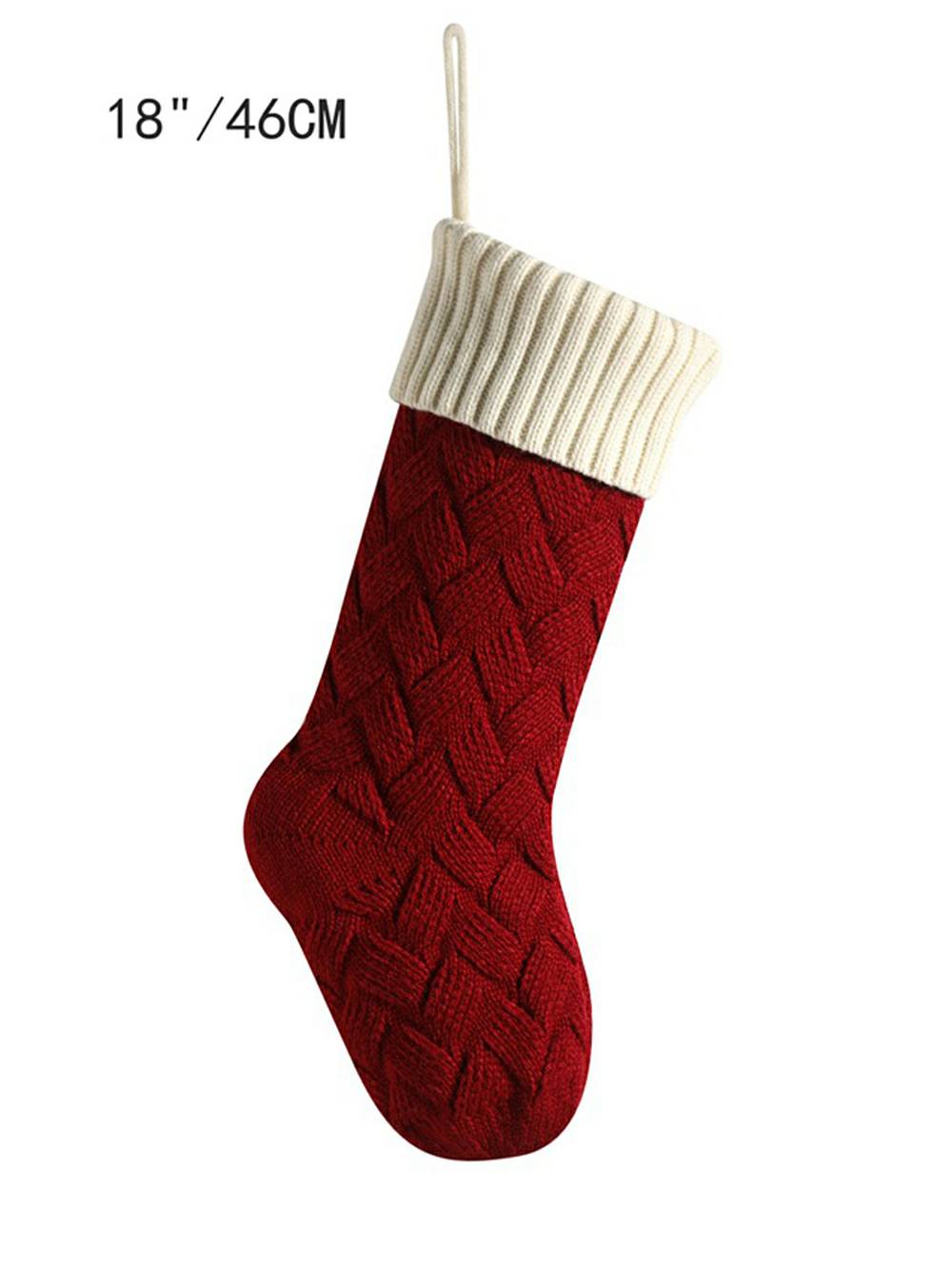 Christmas Knitted Stocking Party Hanging Gift Bag