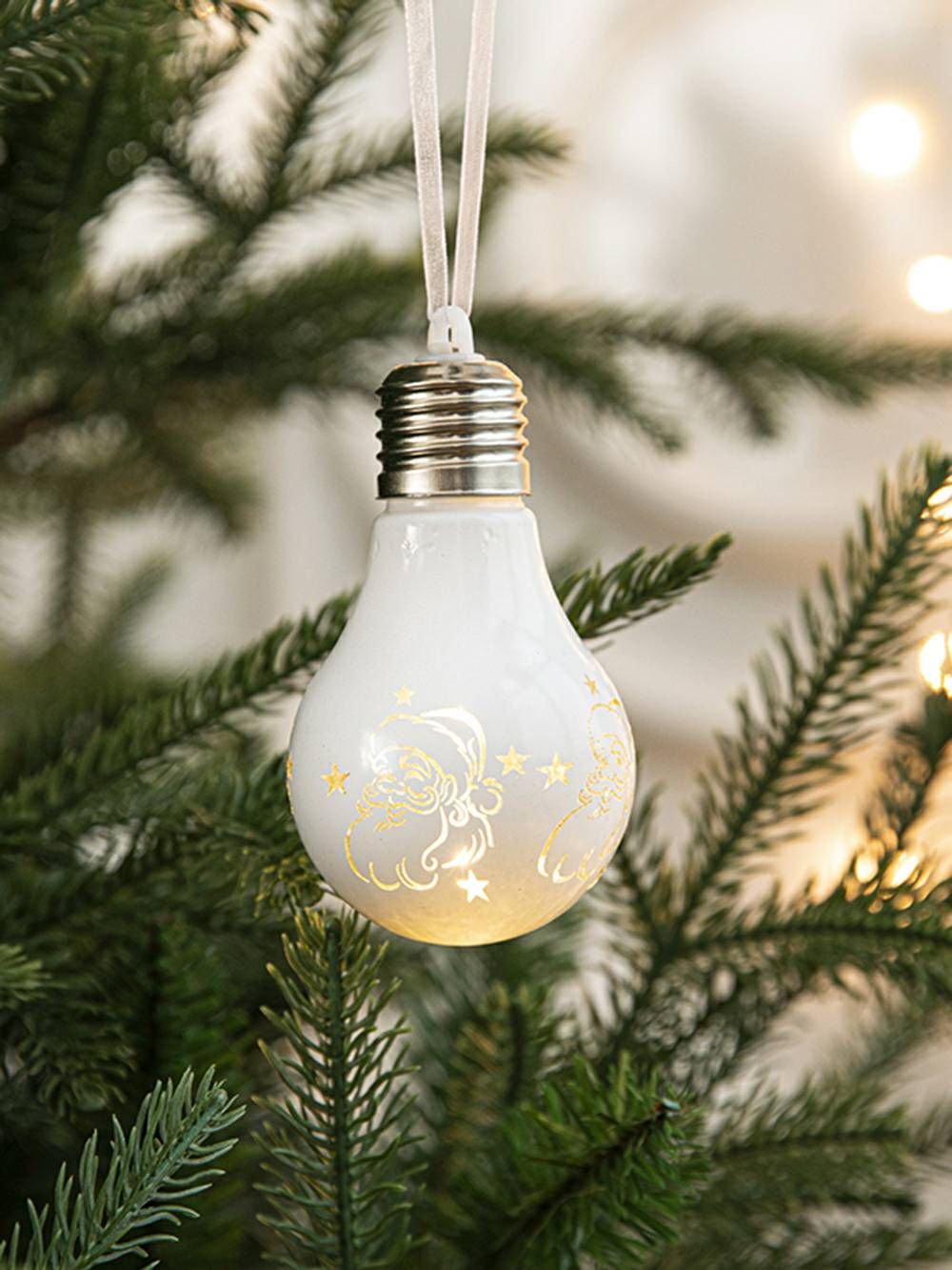 Décoration suspendue créative d'ampoule galvanisée de boule de Noël