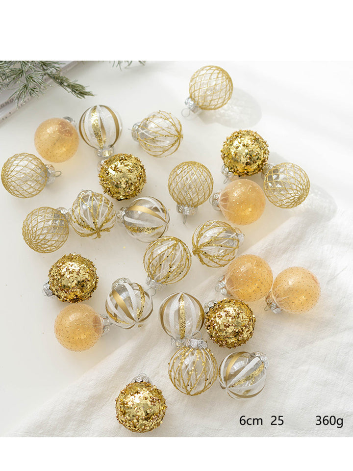 25 bolas navideñas pintadas para decoración de ventanas de árbol de Navidad