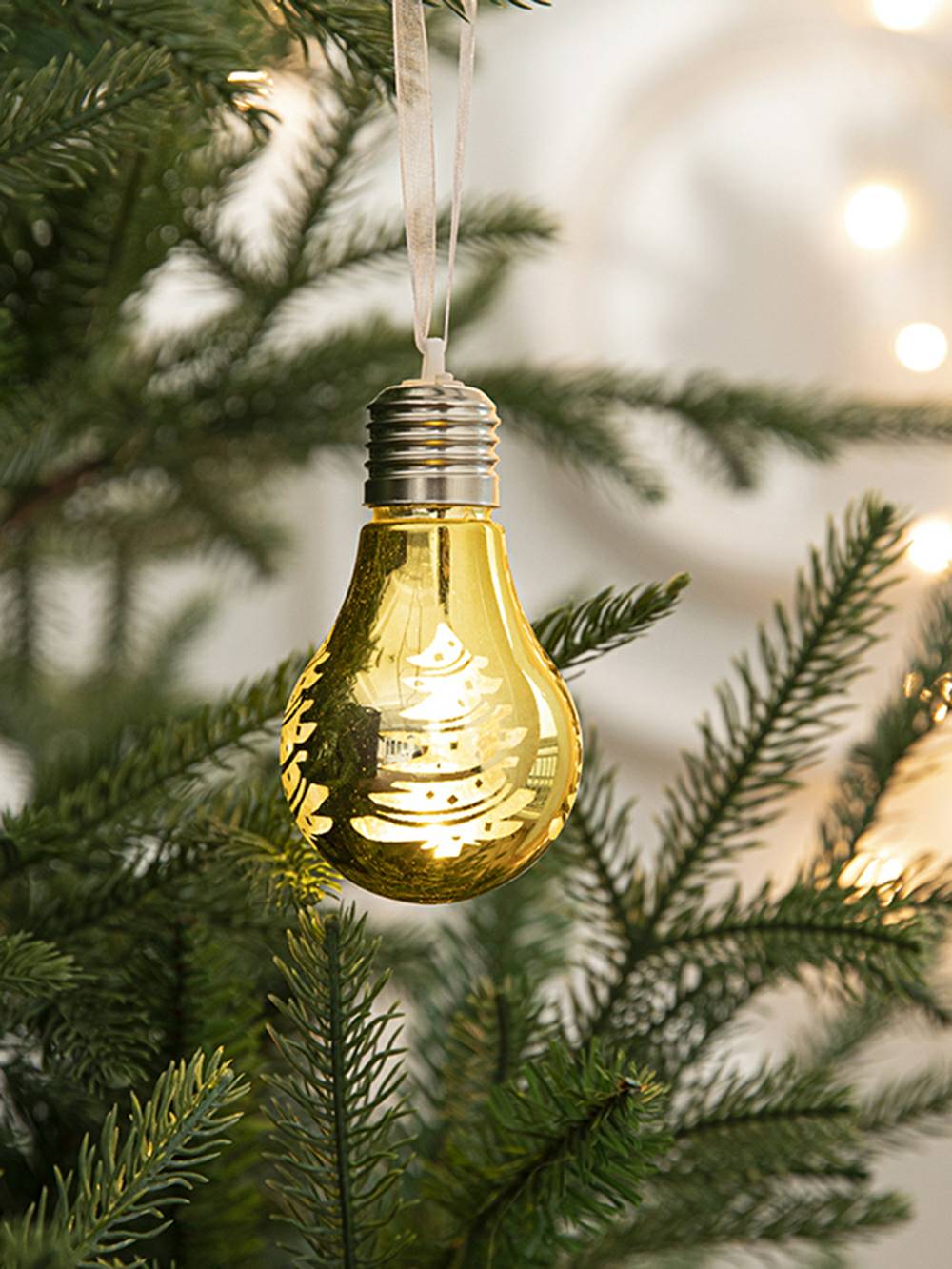 Decoração de suspensão de lâmpada galvanizada criativa de Natal