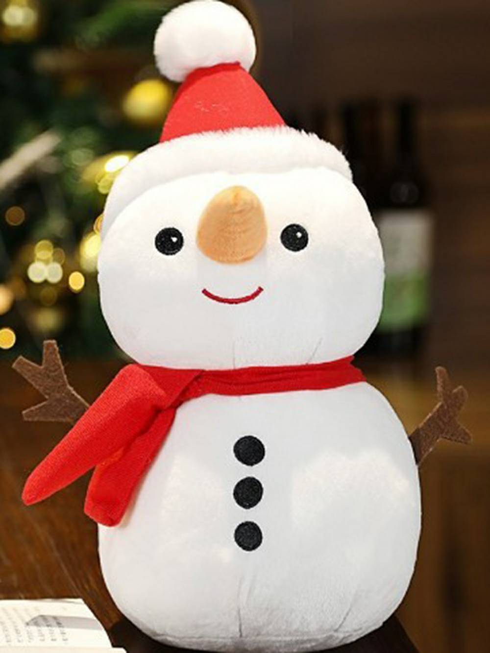 צעצוע קטיפה של איש שלג חג המולד