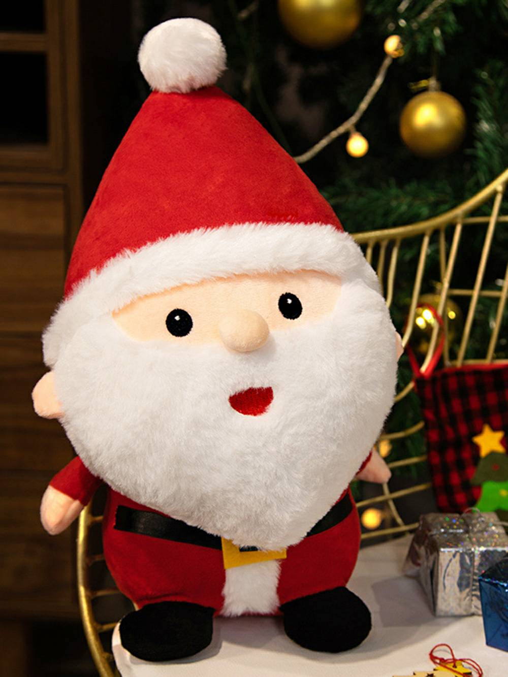 Dekorace na polštářek Santa Claus Plyšová hračka