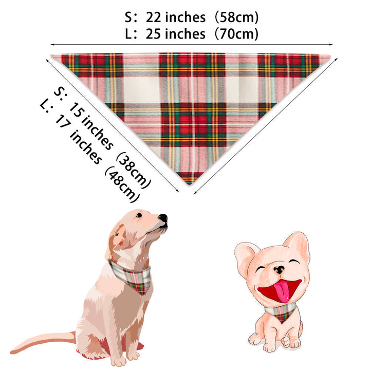 Set pigiama coordinato scozzese di colori misti (con vestiti per cani)