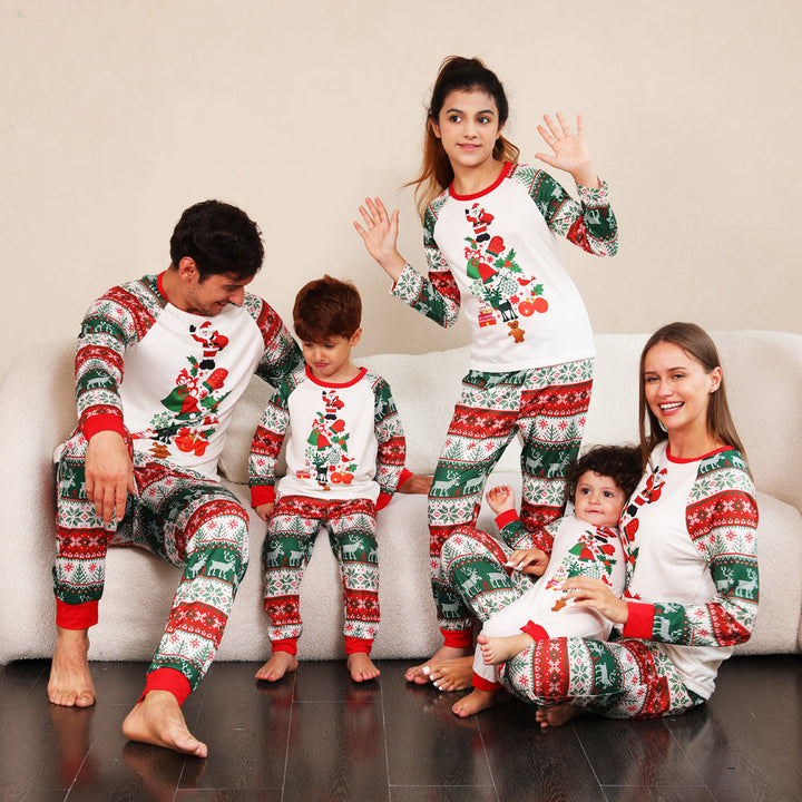 Kerstelementen Fmally bijpassende pyjamasets