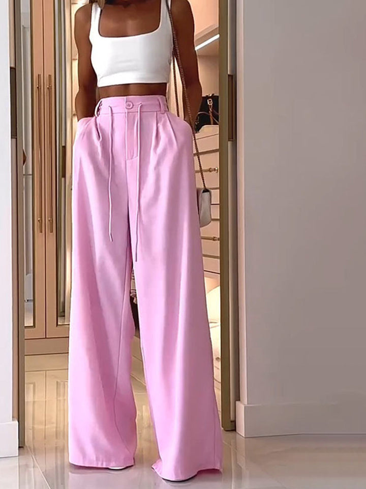 American Street Pink plisserede bukser
