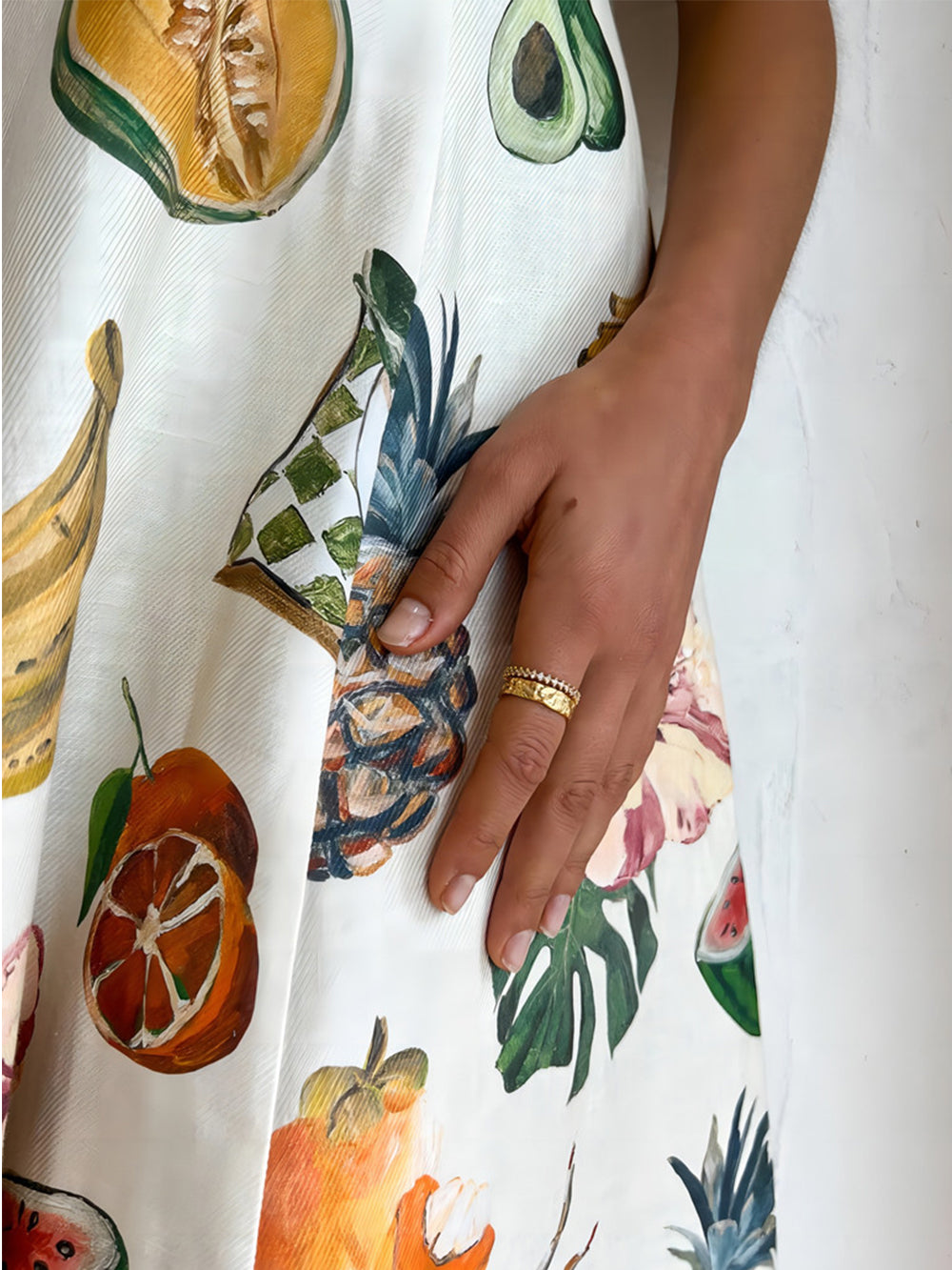 패션 그래피티 프린트 슬림핏 다목적 맥시 드레스