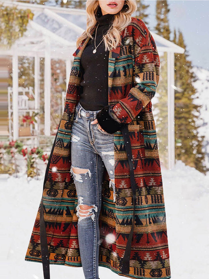 Długi płaszcz z klapami Navajo Nordic