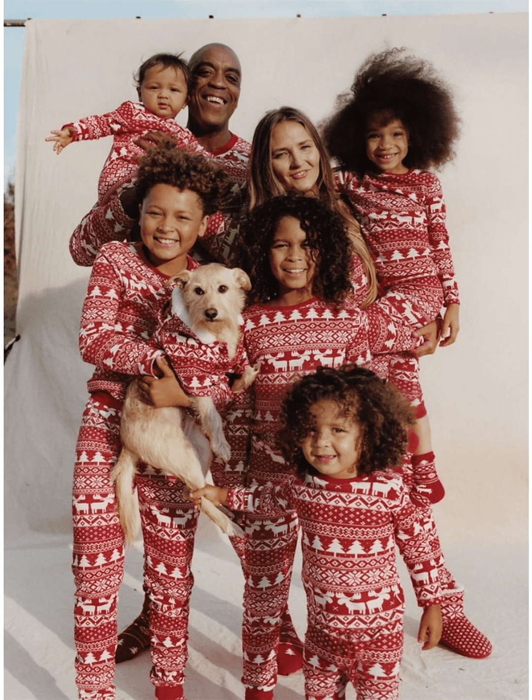 Jul snöflinga träd familj pyjamas set