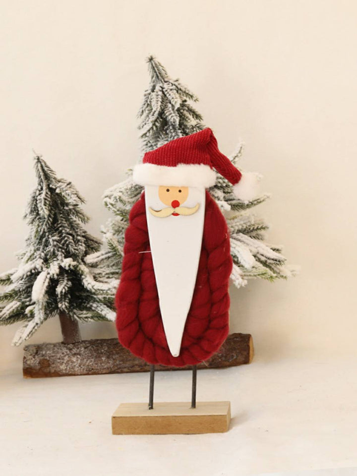 Niedlicher Elch-Weihnachtsmann-Ornament aus Filz