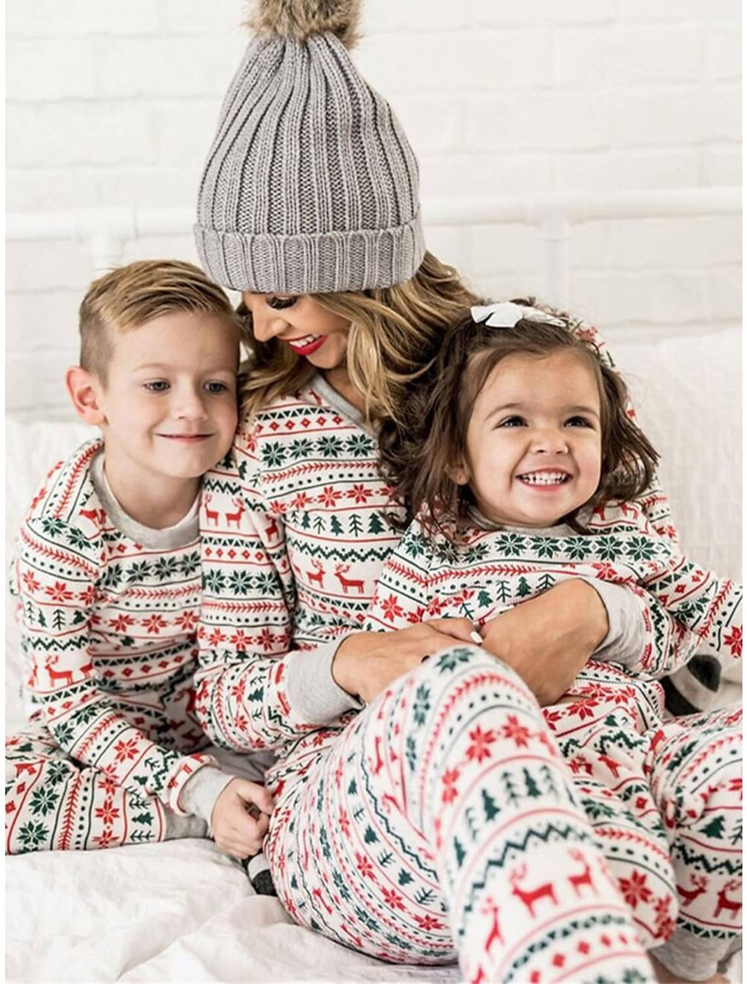 Christmas Snowflake Trees Family Pyjamas sæt