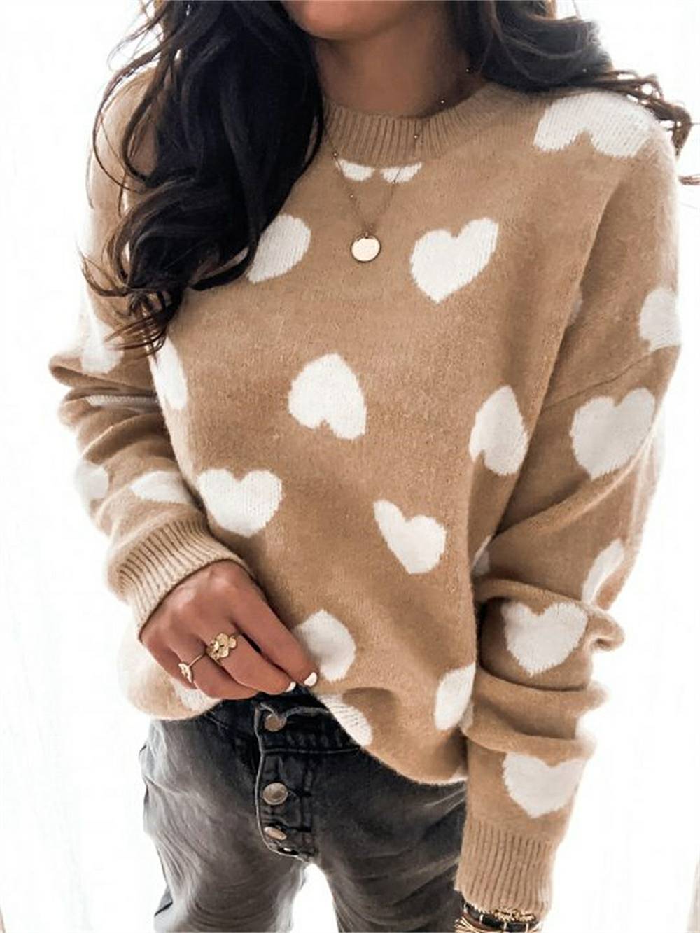 Sweter pulowerowy na Walentynki