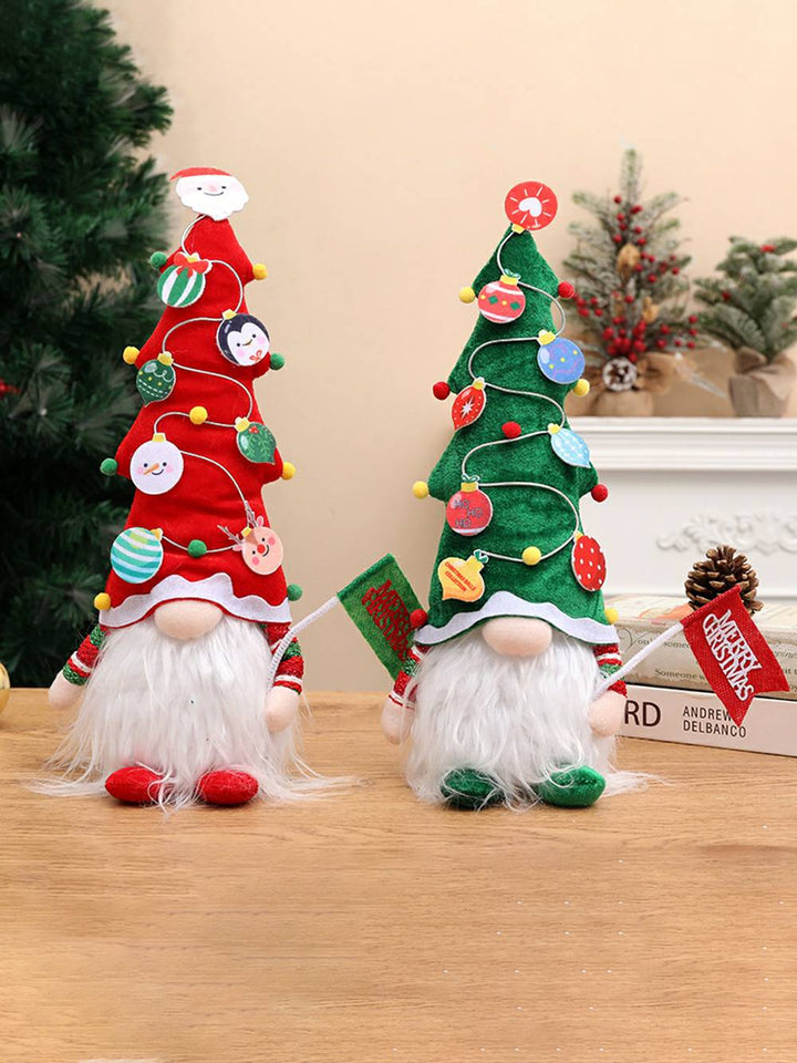 Bambola Rudolph in peluche con albero di Natale