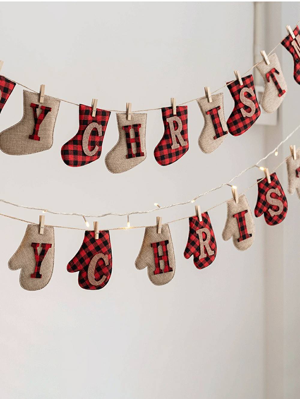 Χριστουγεννιάτικη Μάλλινη τσόχα Κάλτσα Πανό Κρεμαστό Διακόσμηση