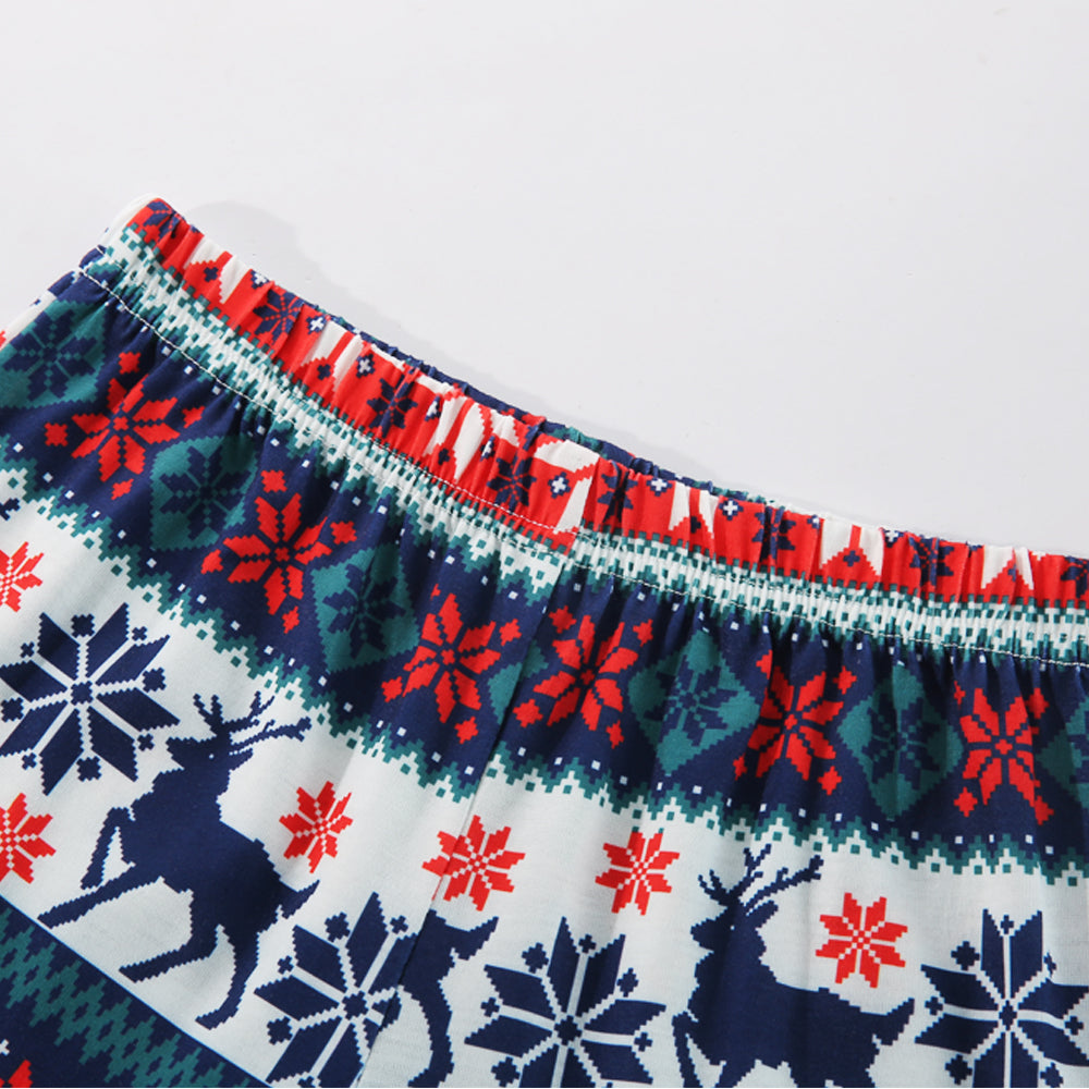 Χριστουγεννιάτικα σετ πιτζάμες ασορτί για οικογένεια ελαφιών (με ρούχα για σκύλους κατοικίδιων)