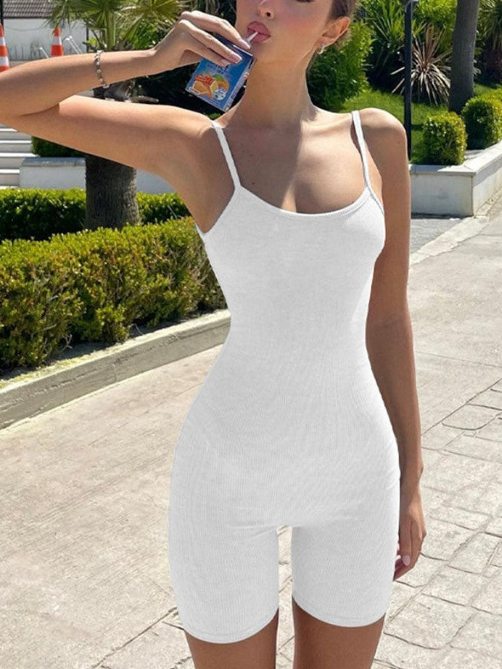 Sexy podvazky Playsuit White