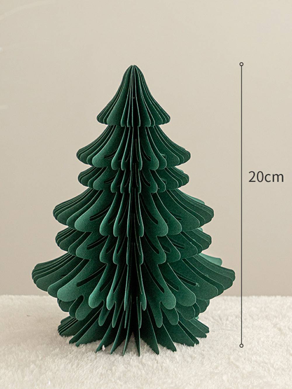 アコーディオンスタイルのペーパークリスマスツリーハニカム置物