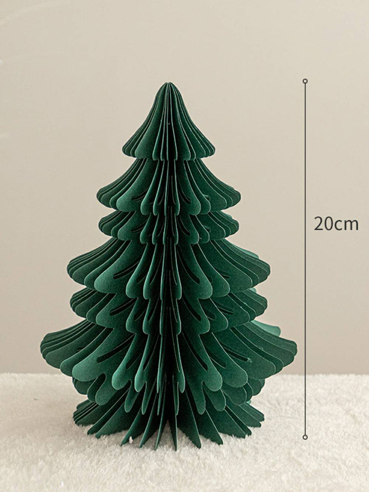 Figuras de panales de árbol de Navidad de papel estilo acordeón