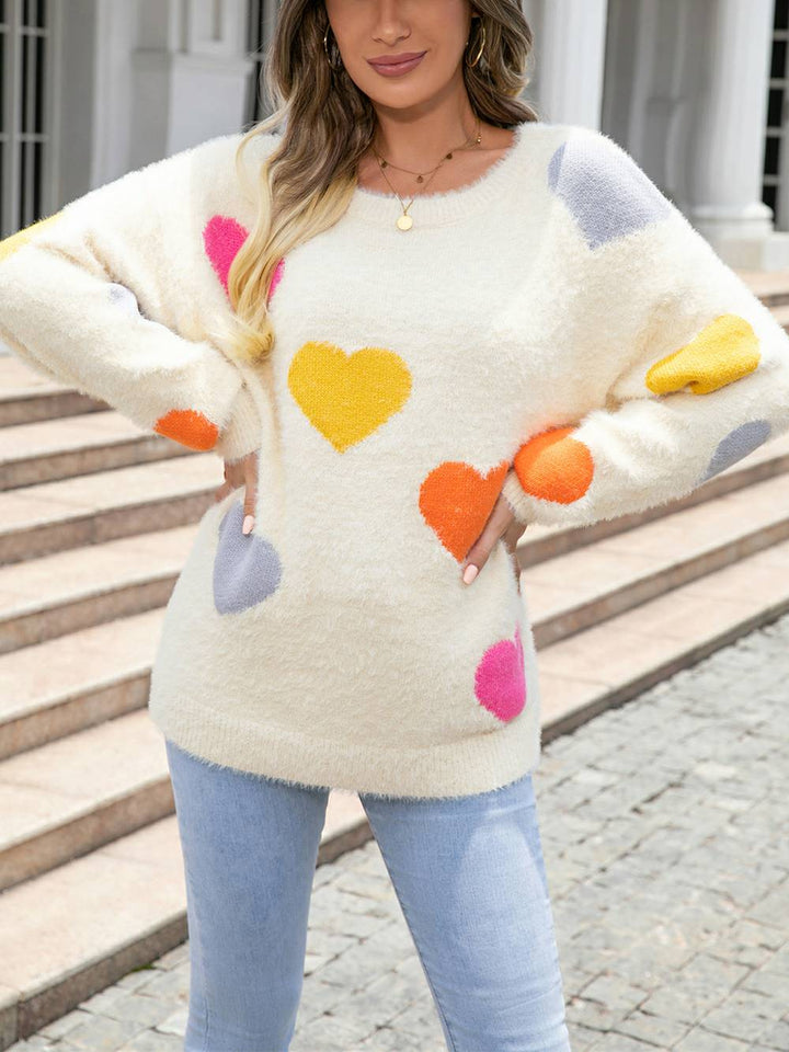 Furry Love Sweater med hjärta