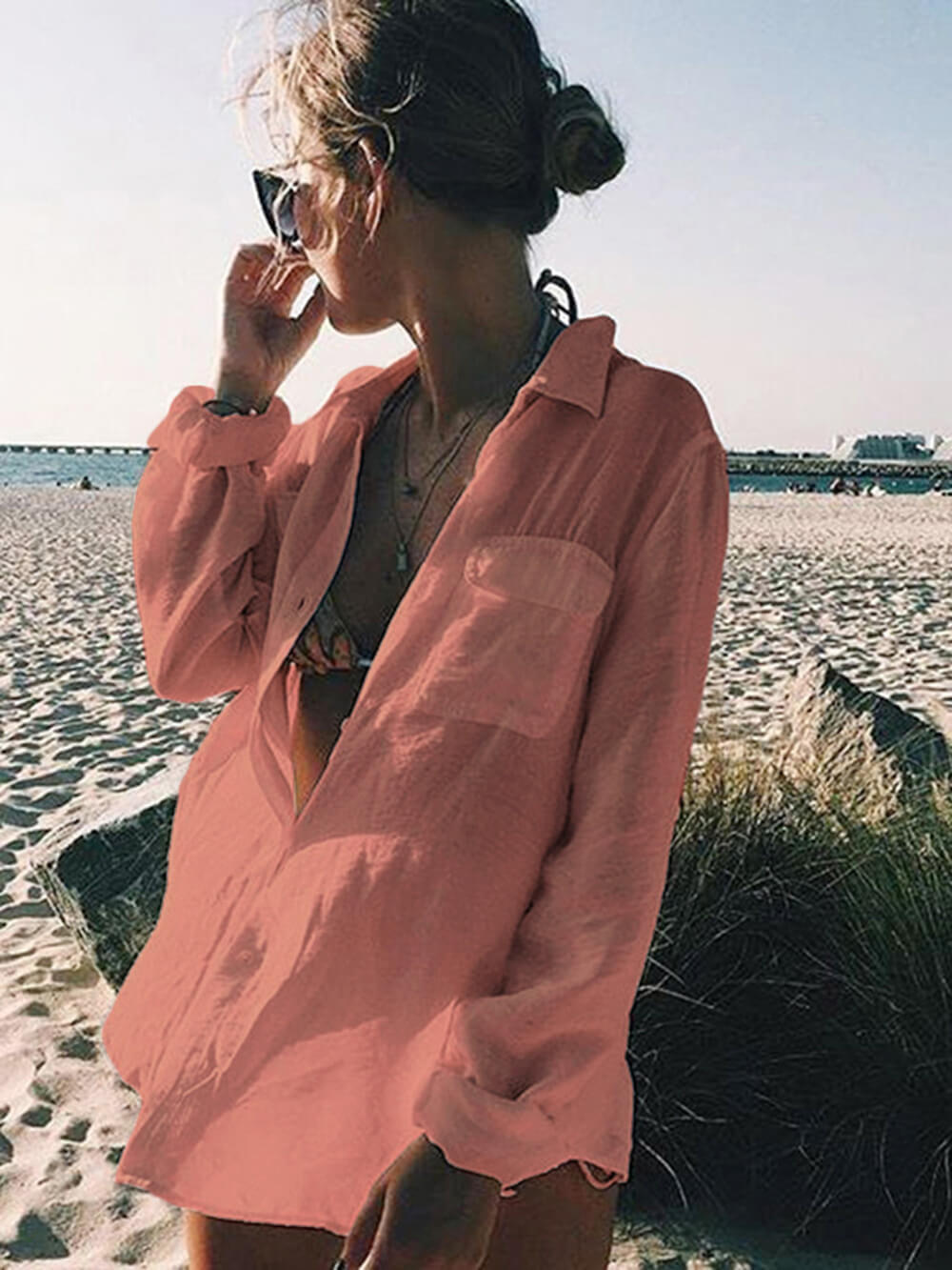 Tunika Bikini Cover-Ups Sexet Beach Wear Badedragt Cover Up