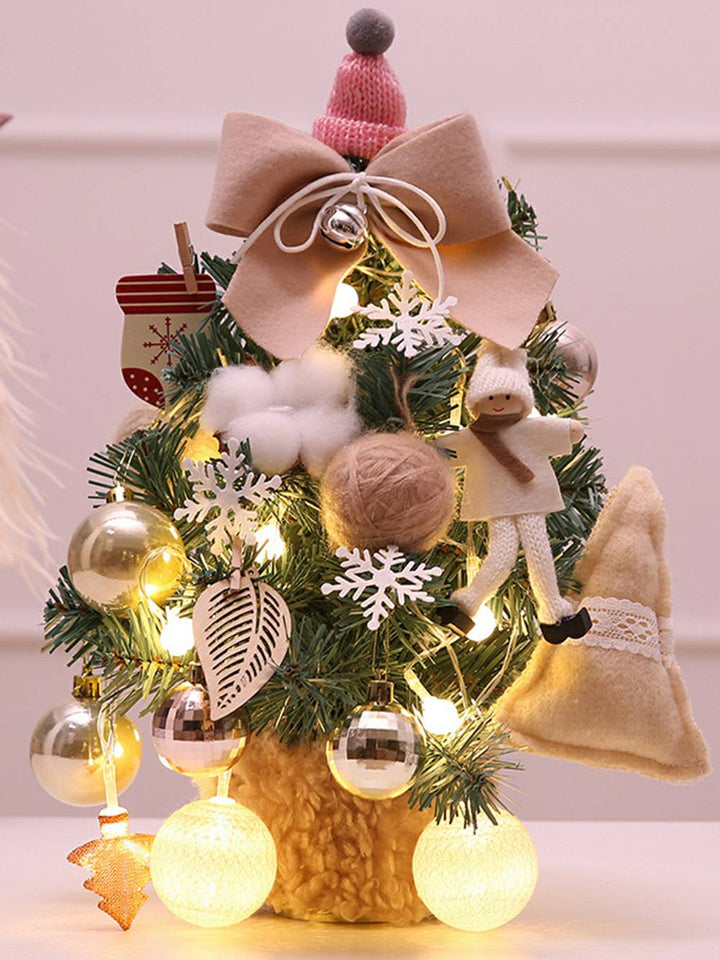 Mini boule de fausse fourrure, ornements de poupée pour décoration d'arbre de noël